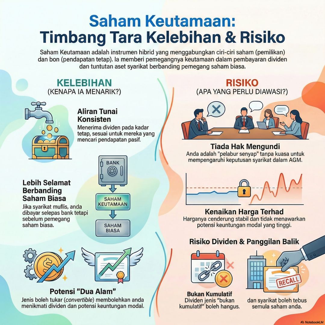 Advantages and risks of preference shares investment