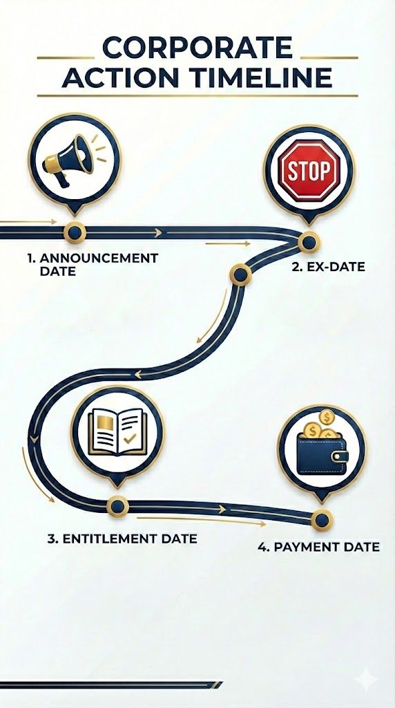 Corporate exercise important dates timeline