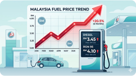 Malaysia petrol and diesel price trends rising due to the 2026 Strait of Hormuz crisis