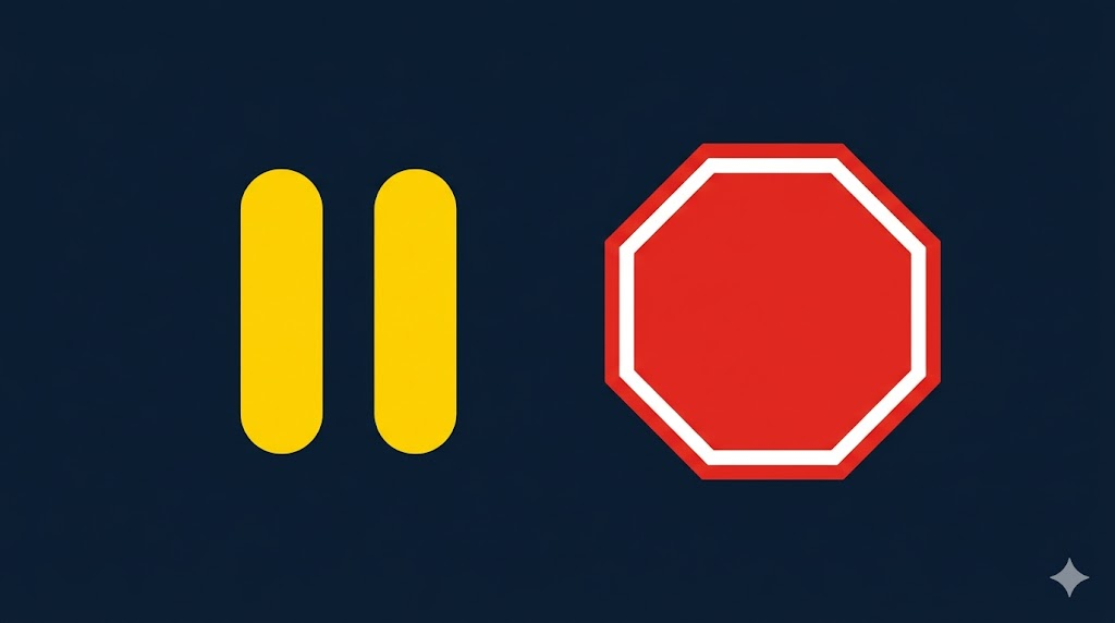 Visual comparison between a short trading halt and a longer suspension on Bursa Malaysia