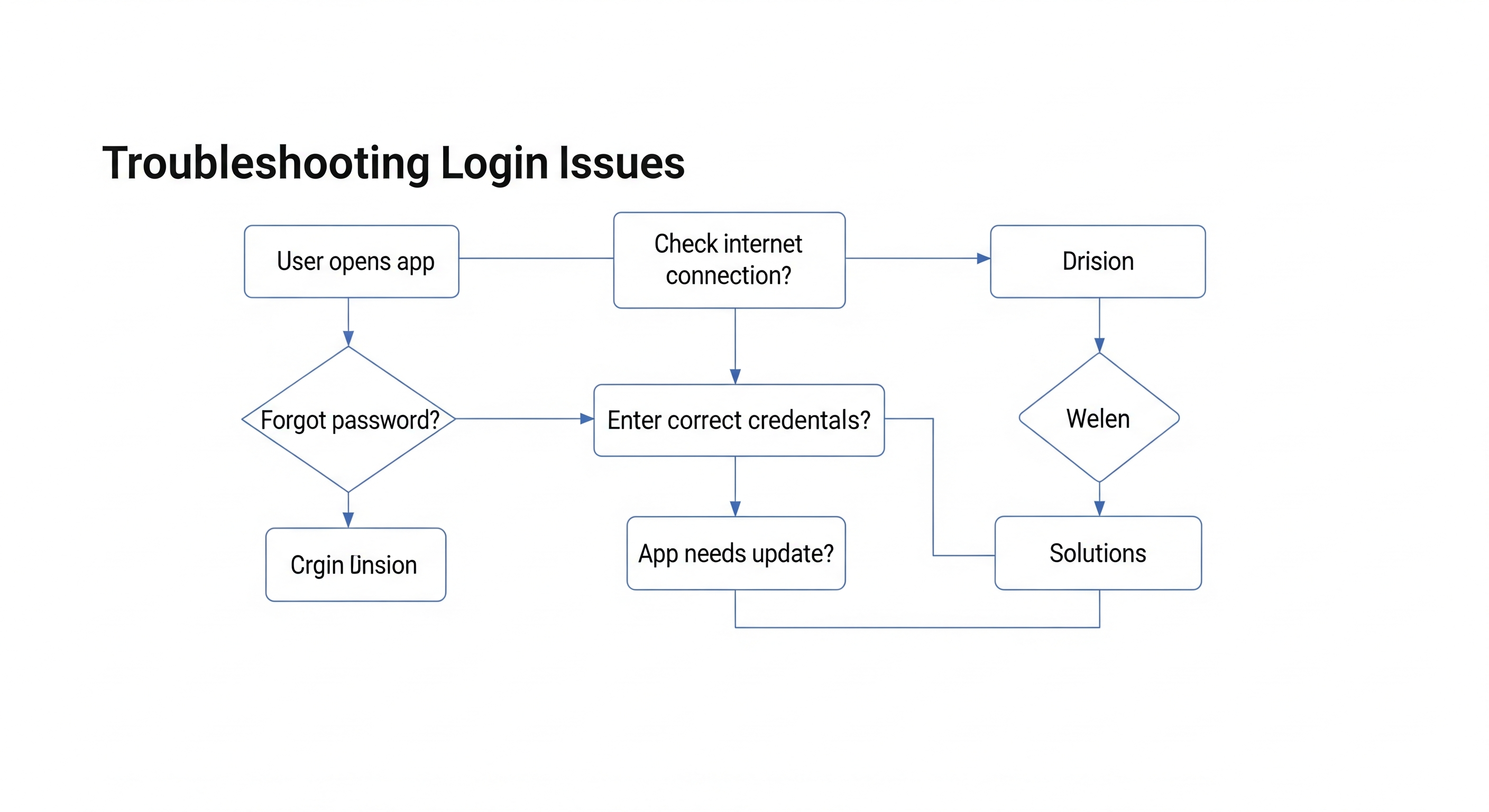 Step-by-step troubleshooting flowchart for M+ Global login issues