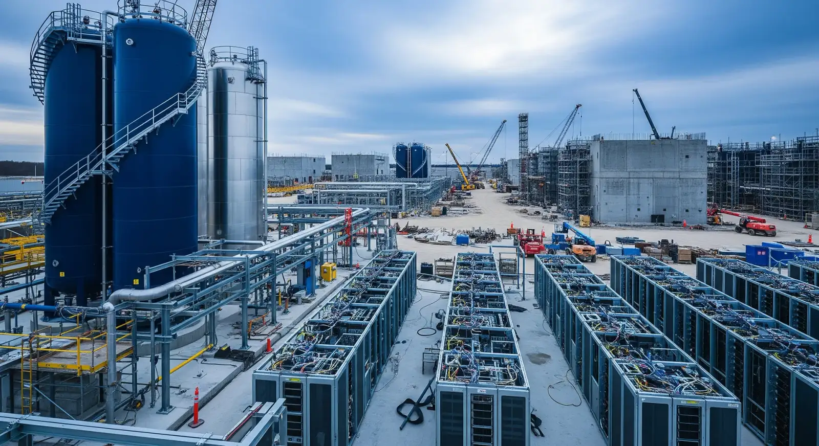 Pembinaan pusat data hyperscale dan kemudahan gas industri