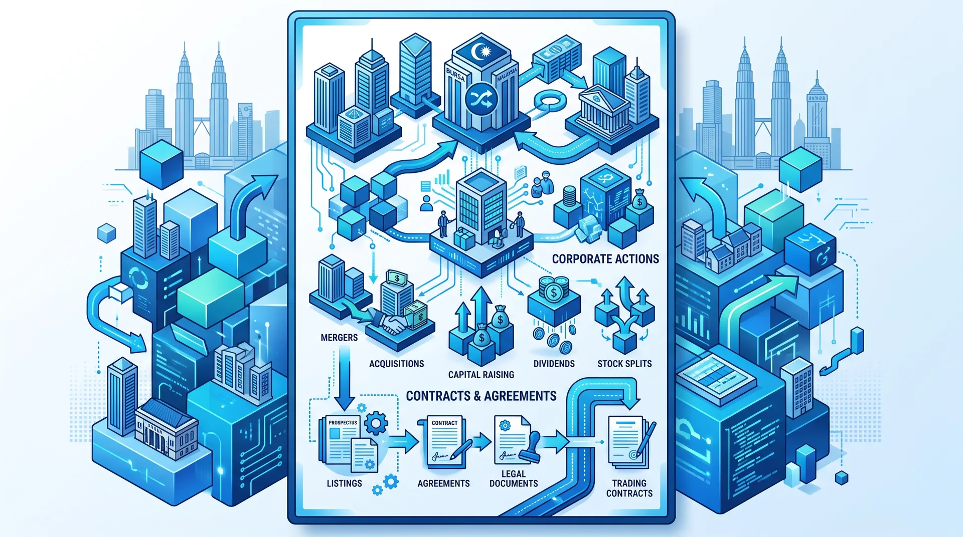 Ilustrasi tindakan korporat dan kontrak syarikat tersenarai Bursa Malaysia