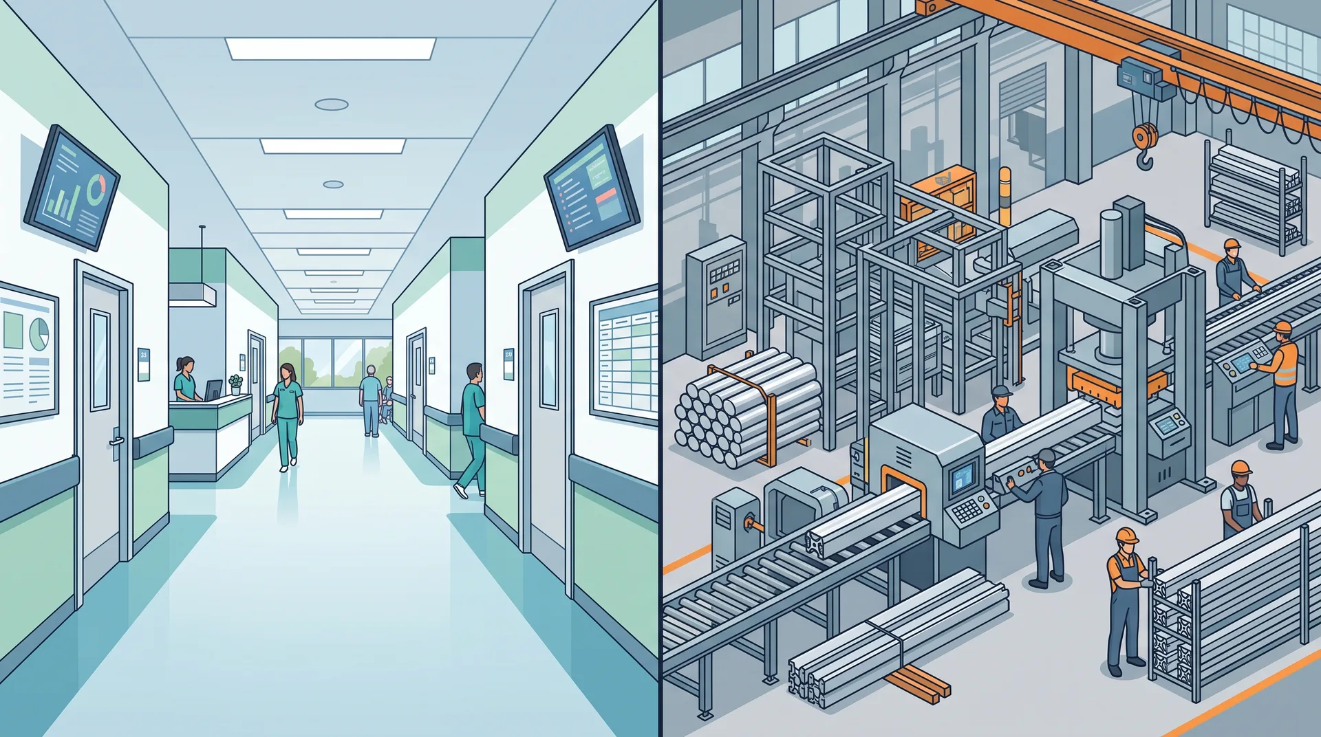 Ilustrasi prestasi hospital dan pengeluar aluminium dalam berita korporat Bursa Malaysia 25 September 2026