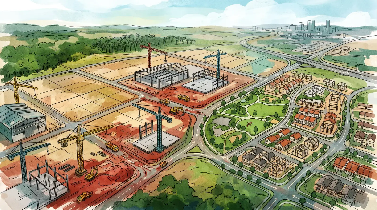 Ilustrasi pembangunan tanah industri dan perbandaran di koridor Kulai-Sedenak, Johor, berita Bursa Malaysia 29 Oktober 2026