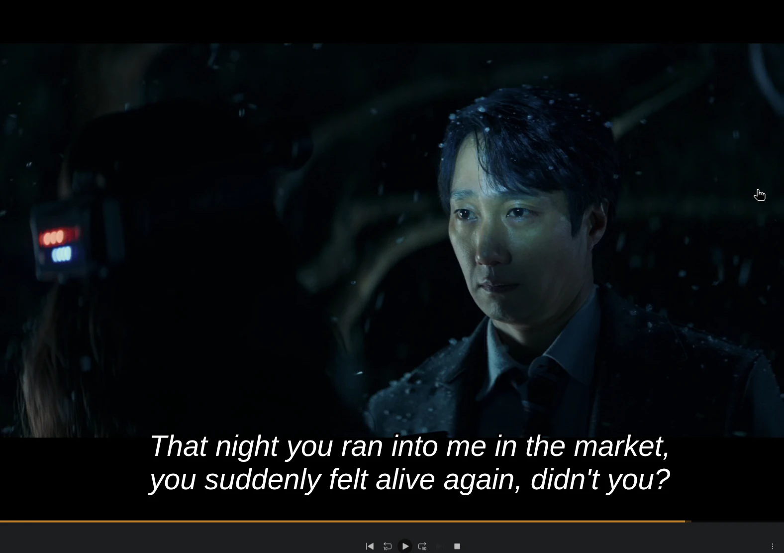Decision to Leave: That night you ran into me in the market, you suddenly felt alive again, didn't you?