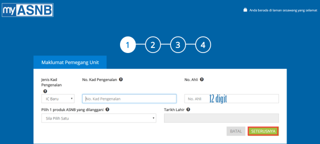 Unit holder information form