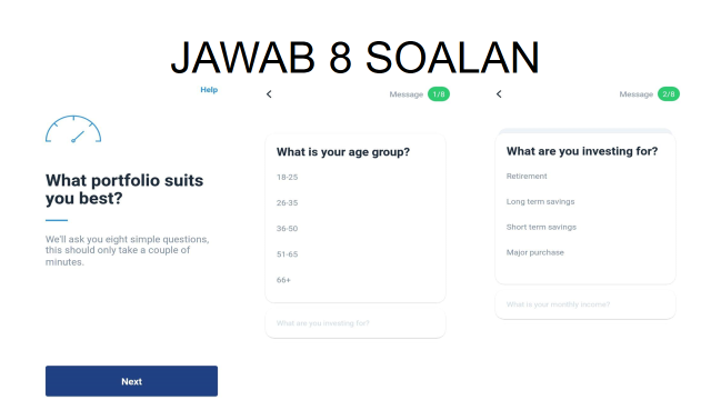 Wahed Invest investor profile questionnaire