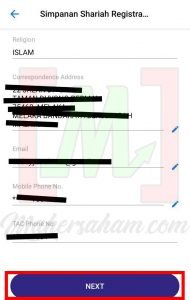 EPF member details confirmation page