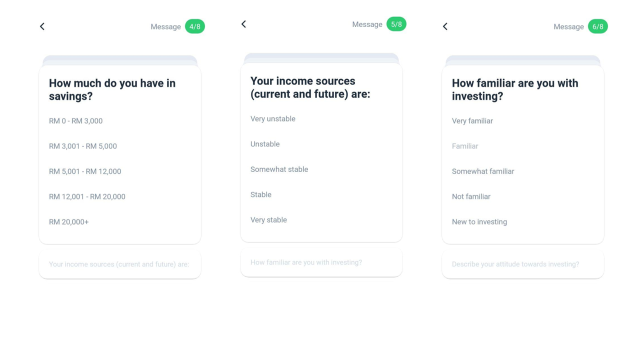 Wahed Invest questionnaire continued