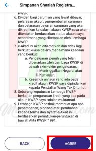 EPF Shariah terms and conditions agreement