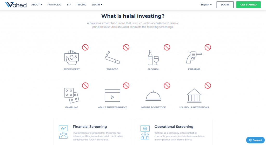 Wahed Invest Shariah-compliant certification