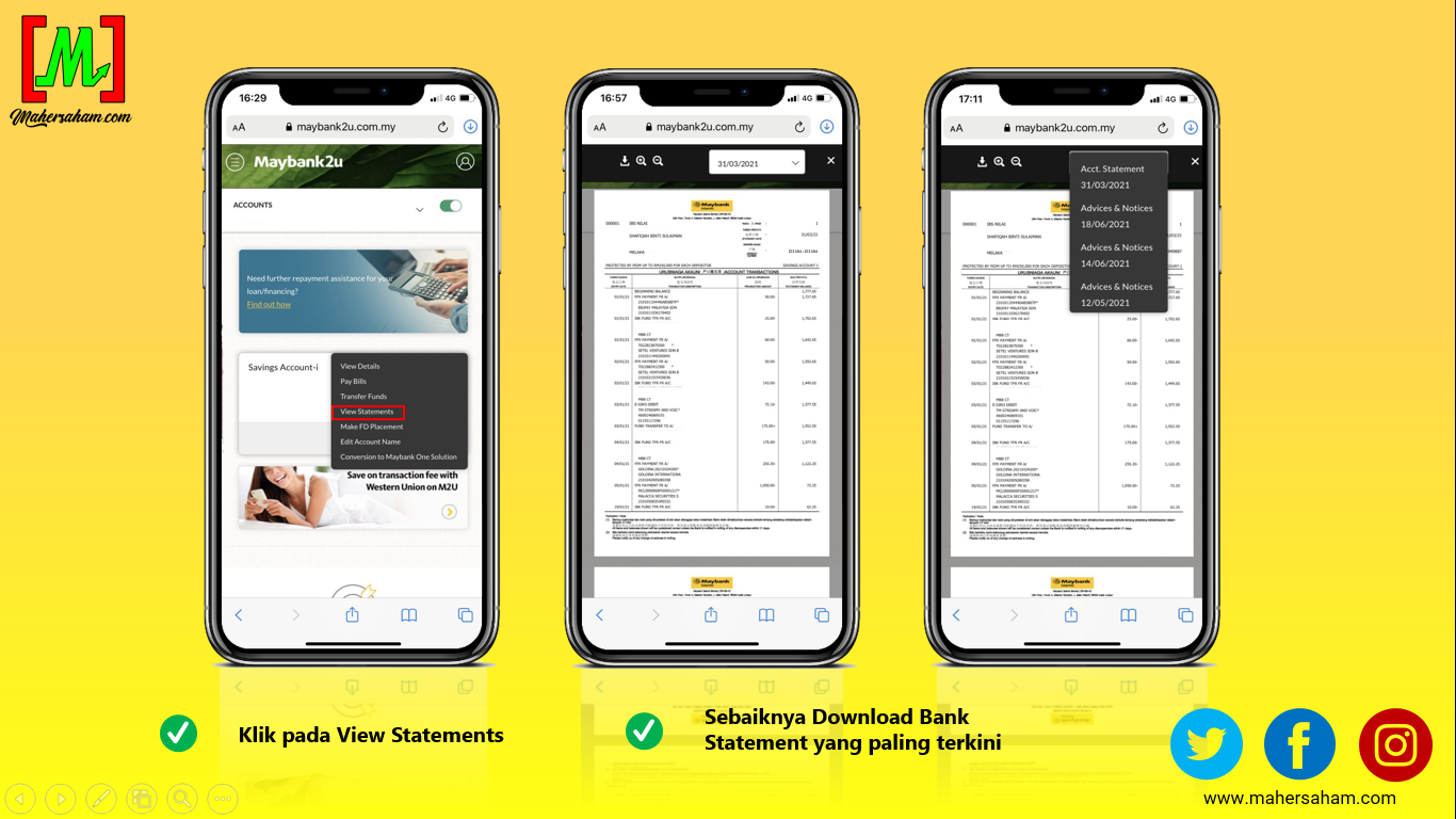 Cara Download Bank Statement