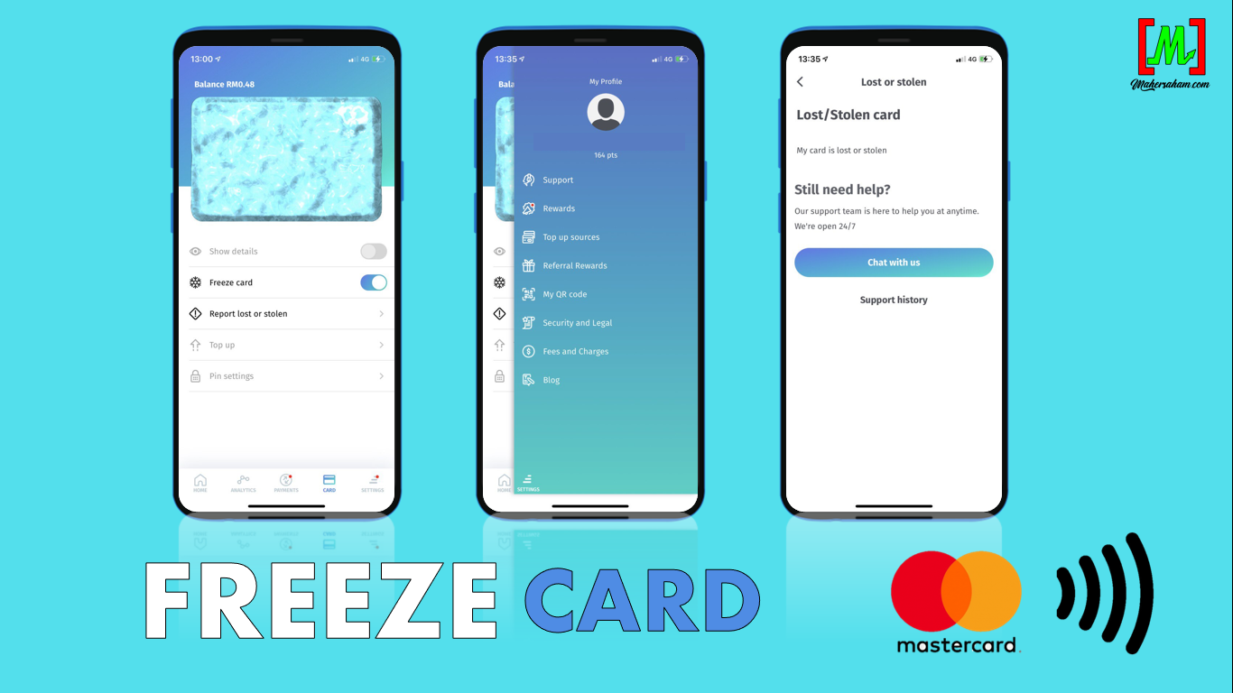 BigPay freeze card security feature