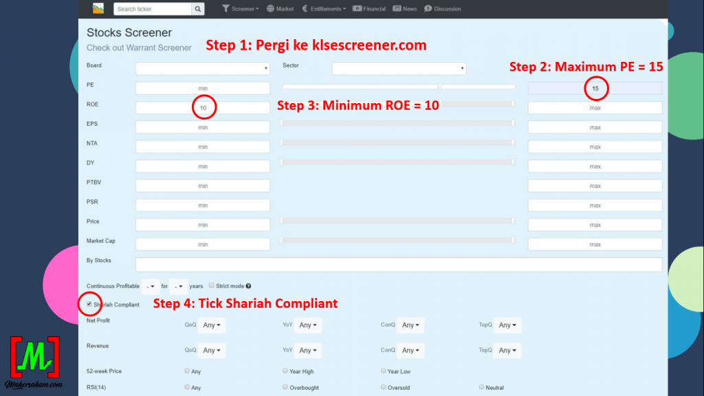 How to Use KLSE Screener
