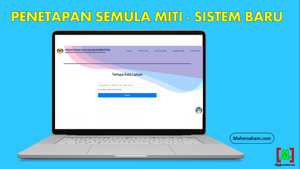 cara aktifkan akaun miti