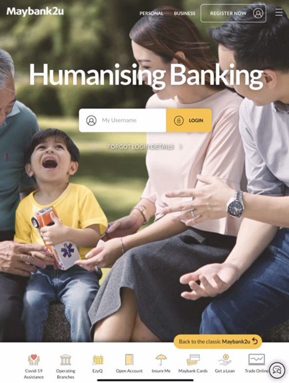 Maybank2u login page for gold savings account