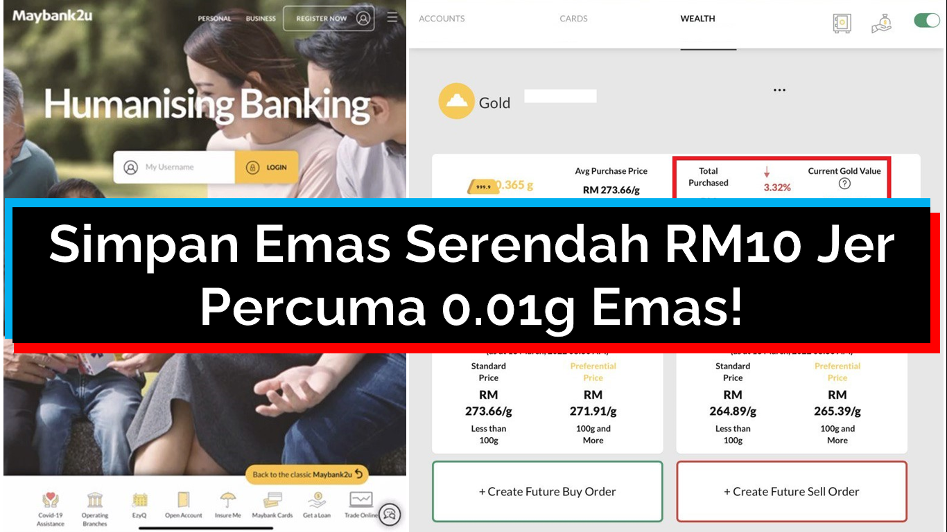How to Save Gold From as Low as RM10 at Maybank