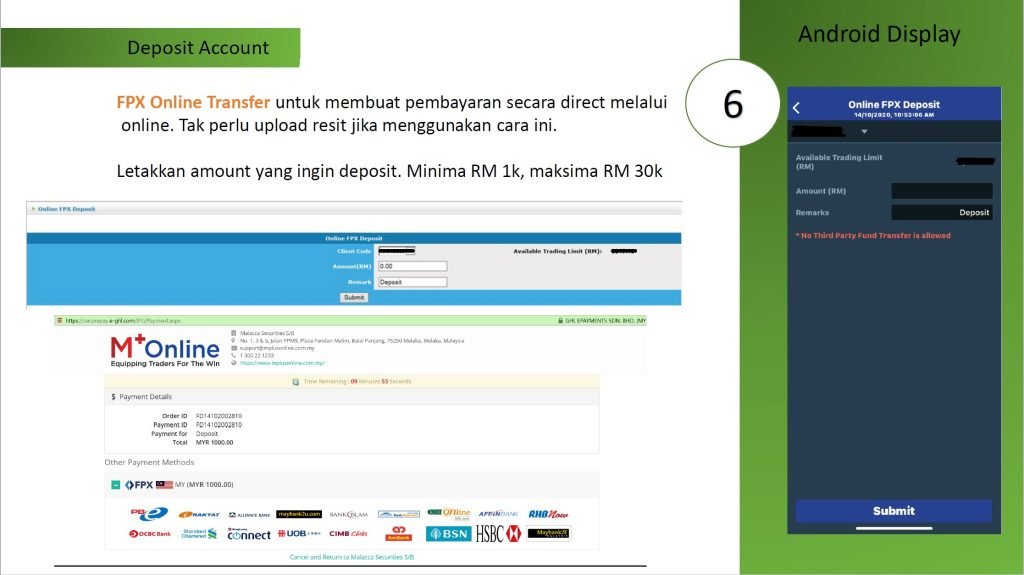 deposit akaun MPlus online banking