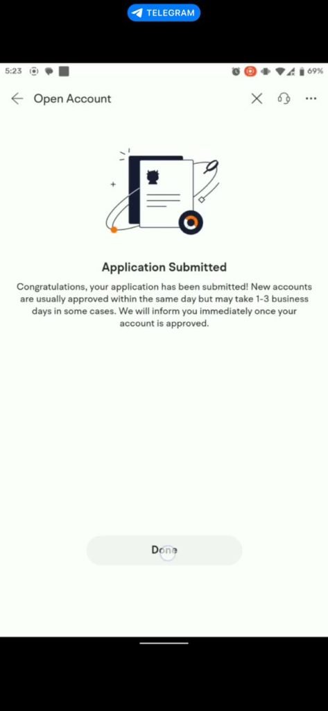 Moomoo account approval notification