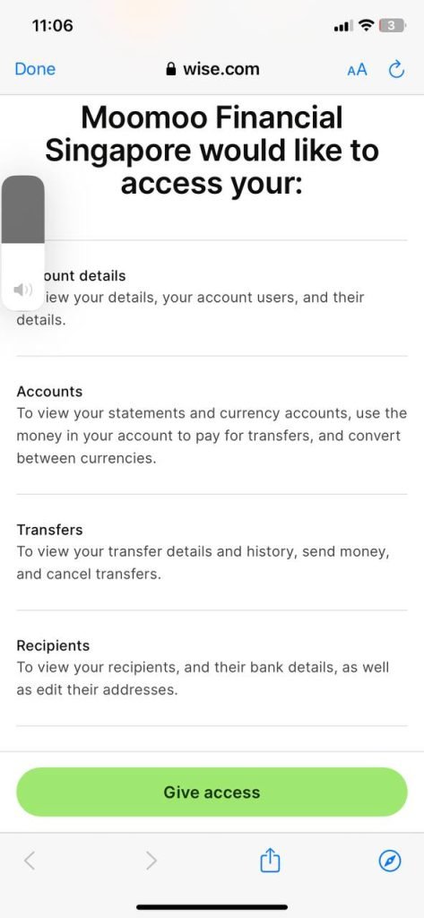 Moomoo Wise linking process