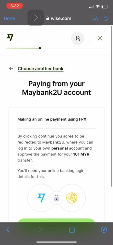 Wise bank transfer confirmation