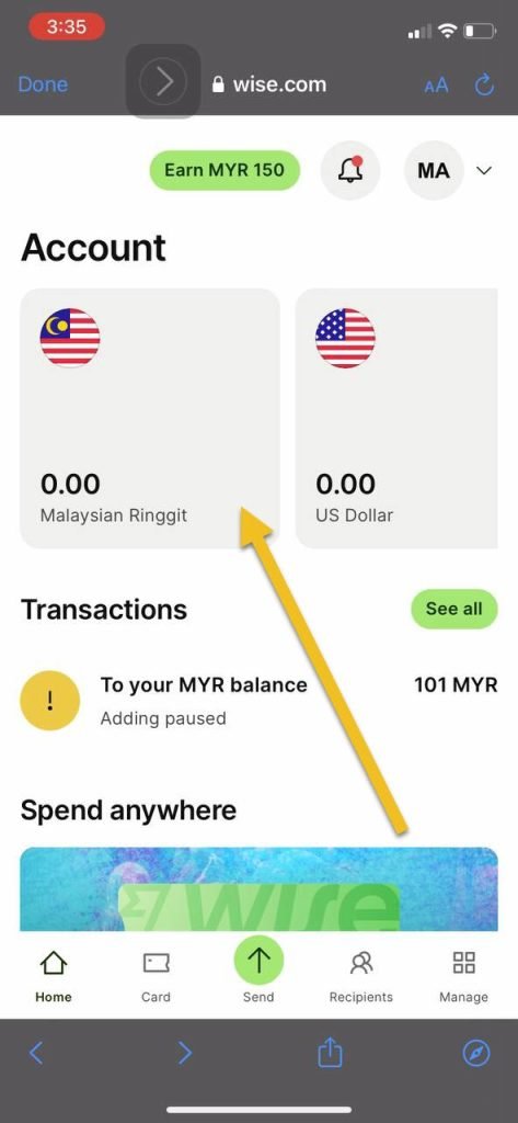 Wise transfer complete