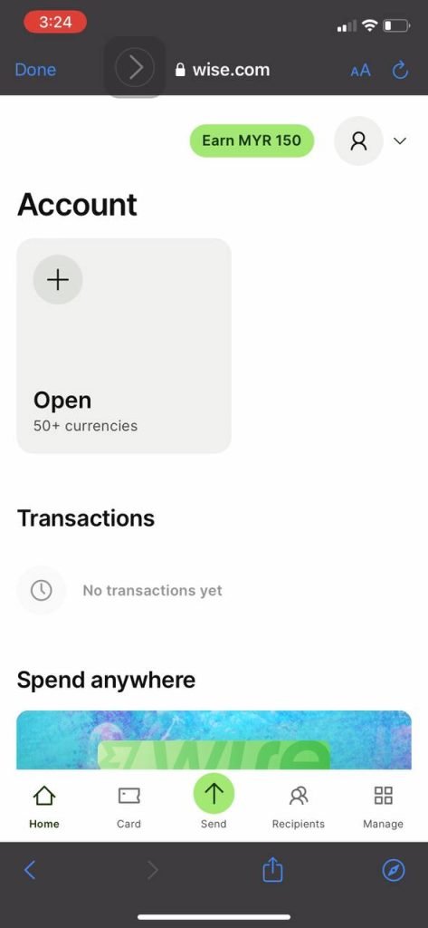 Wise email confirmation