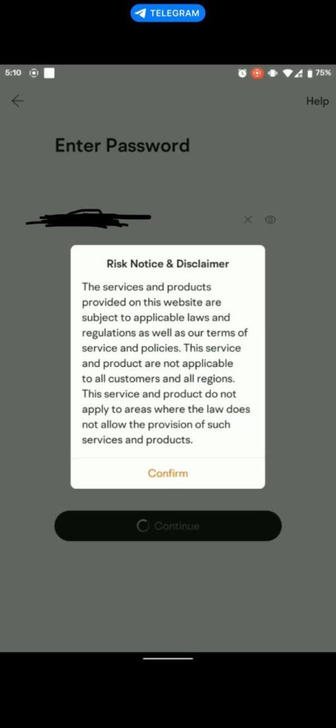 Moomoo password entry